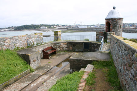 Stand f�r einen Scheinwerfer im Elisabeth Castle