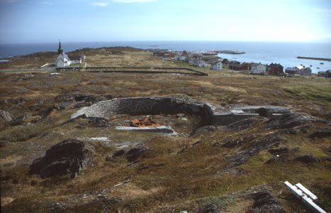 Gamvik: Offene Bettung, hier für 145 mm K 405 (f)