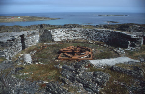 Gamvik: Offene Bettung, hier für 145 mm K 405 (f)